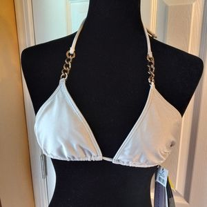 Cia Maritima Brazilian Bikini Top with Metallic Chain Strap Detail